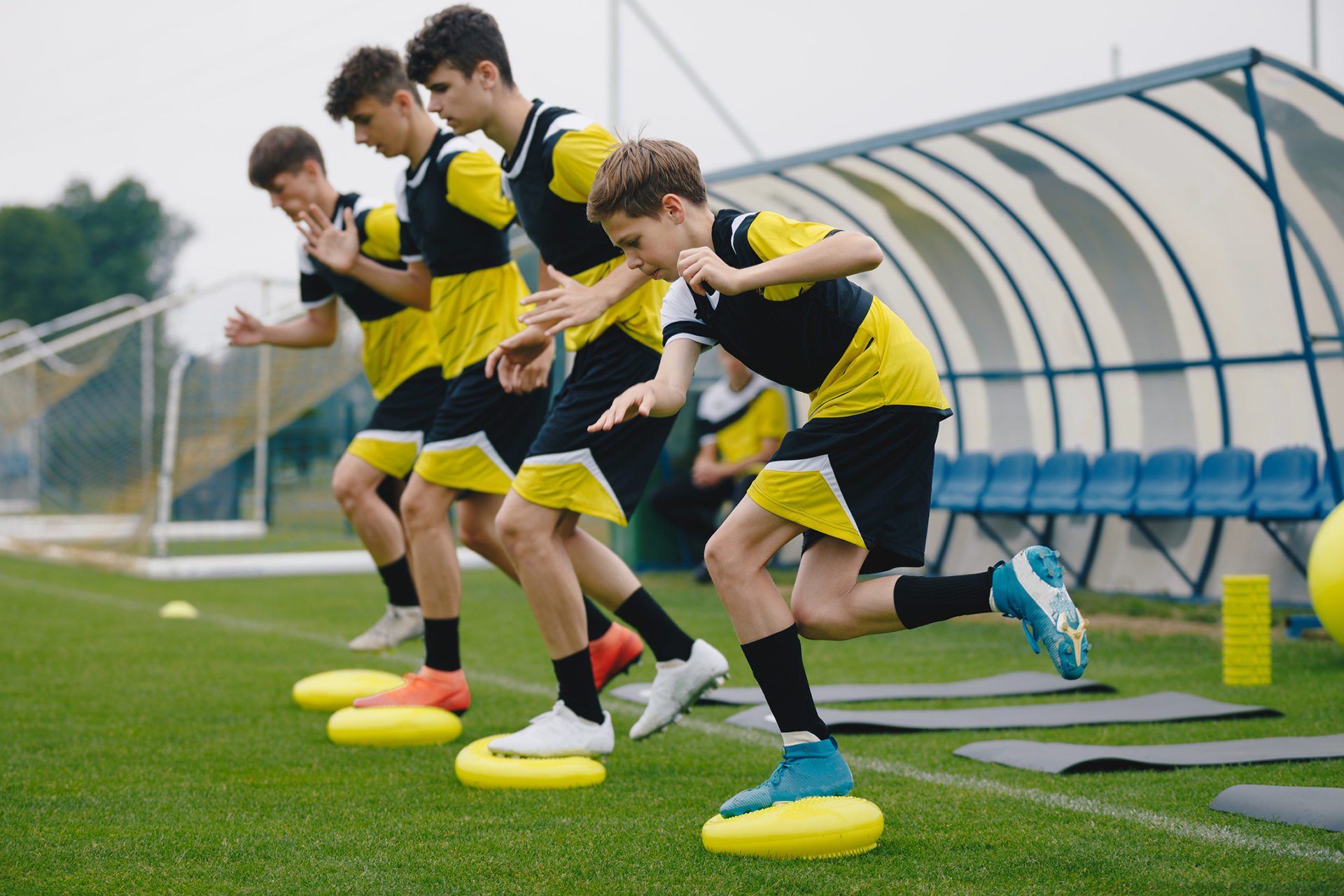 Image of boys football training